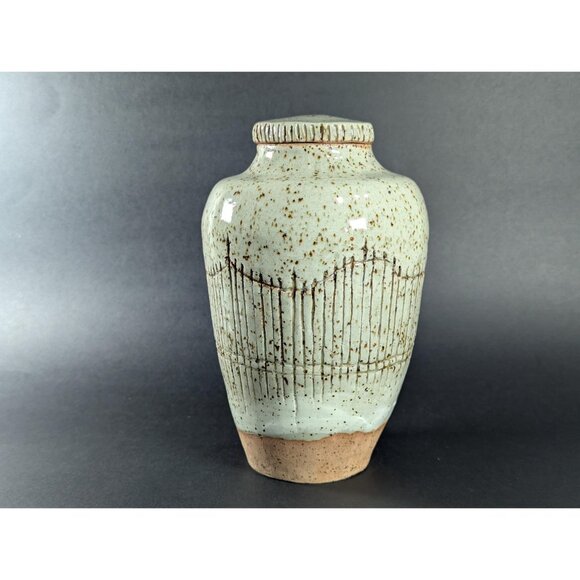 Handmade Ceramic lidded Gothic Kitchen Storage jar, Cemetery Gates pottery - Picture 5 of 10